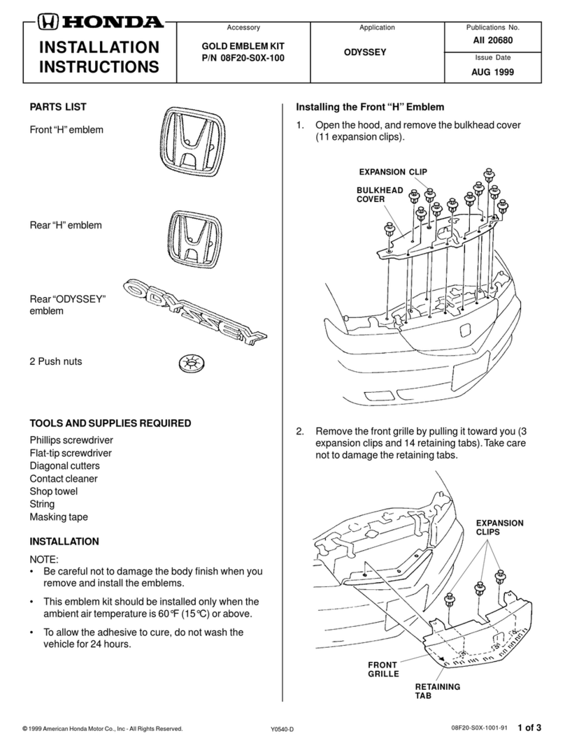 Honda 08F20-S0X-100 Service manual