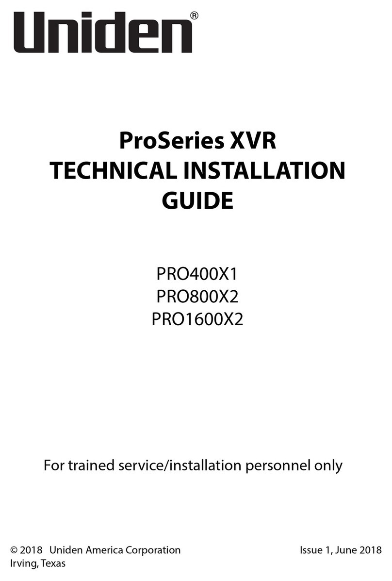 Uniden PRO400X1 Technical installation guide