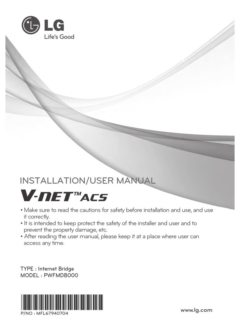 LG V-net ACS PWFMDB000 Installation & user manual