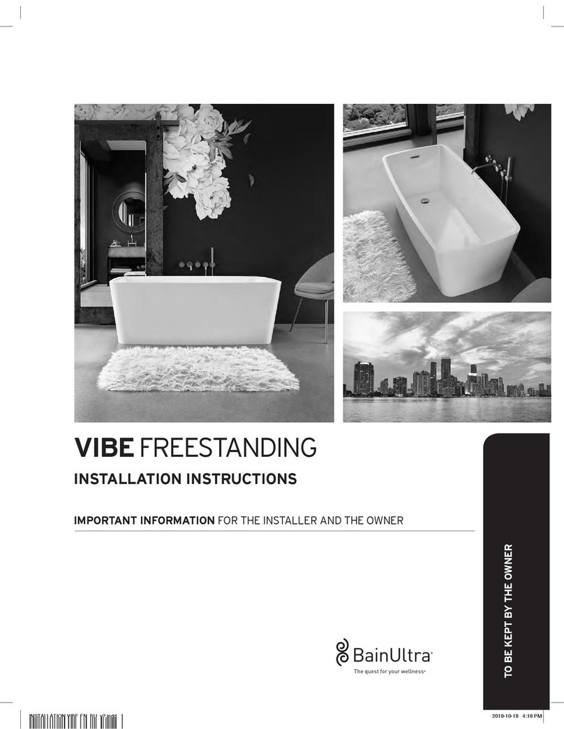 BainUltra VIBE FREESTANDING Installation instructions manual