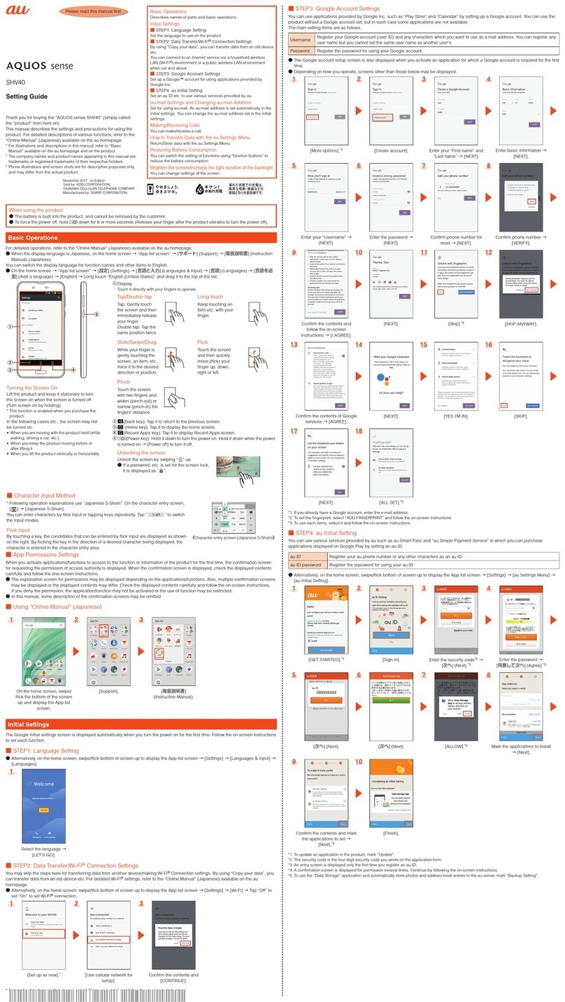 Sharp AQUOS Sense Service manual