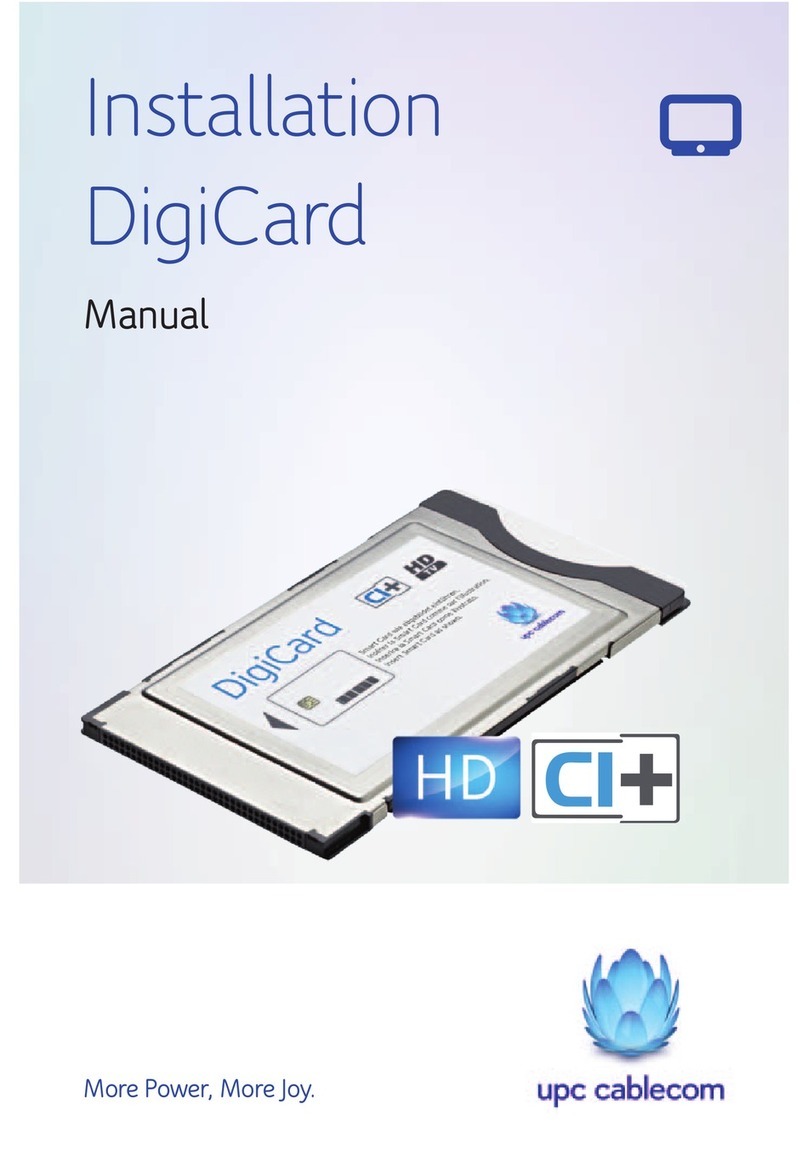 UPC Cablecom DigiCard installation manual