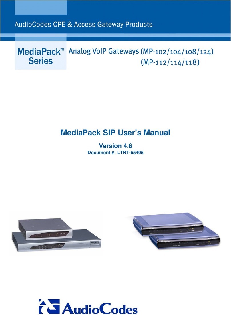 AudioCodes MP-108 User manual