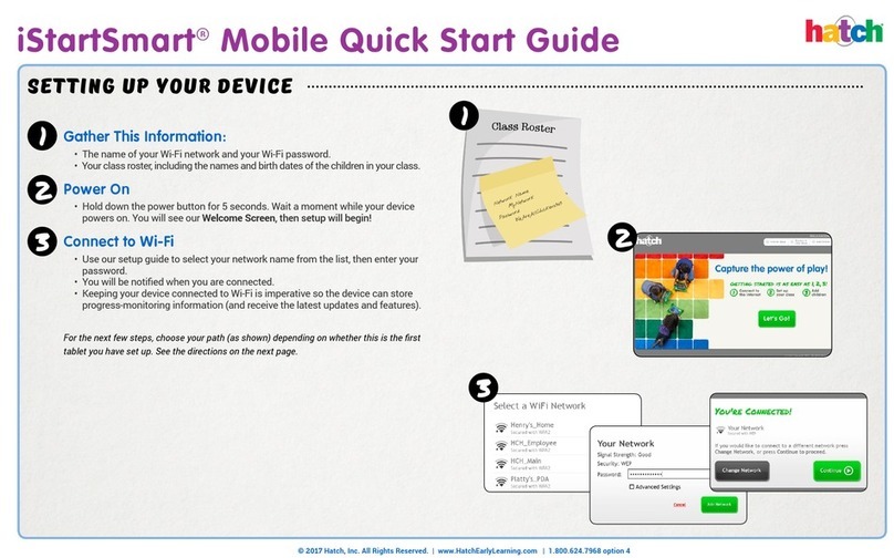 hatch iStartSmart Quick start guides