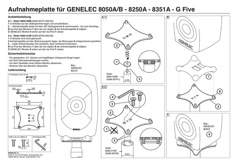 Genelec 8050B G Five instructions