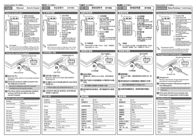 Elecom TK-TCM014 manual