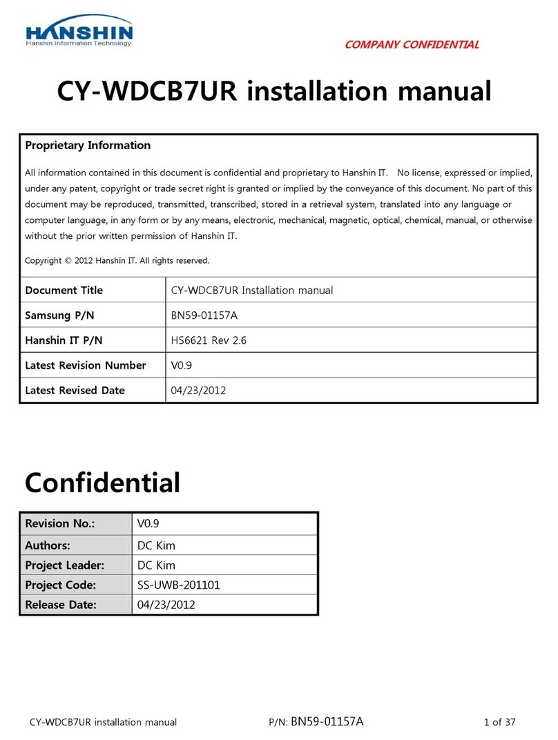 Hanshin CY-WDCB7UR installation manual