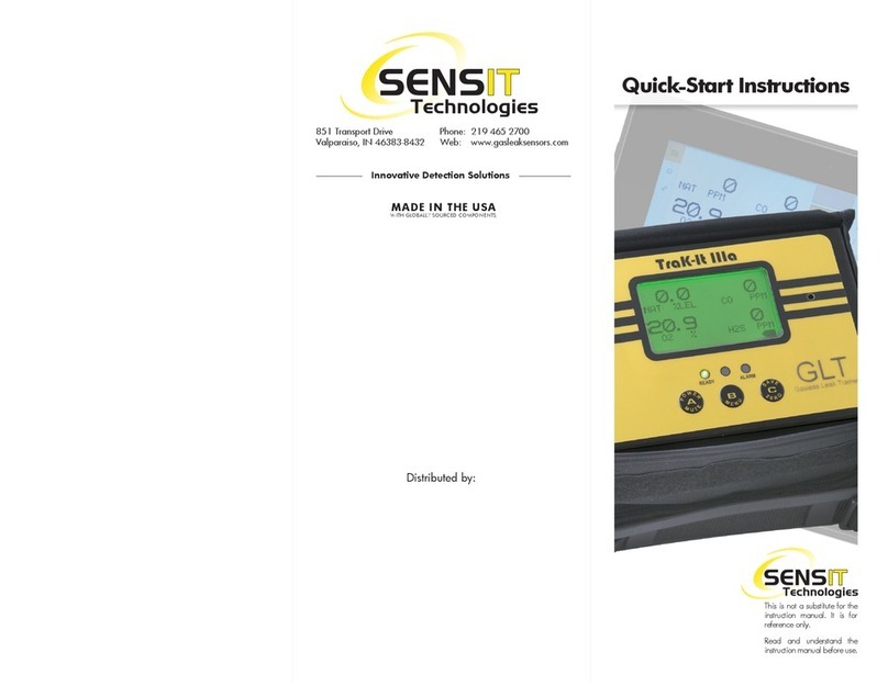 SENSIT Technologies Trak-It IIIa GLT Quick start instructions