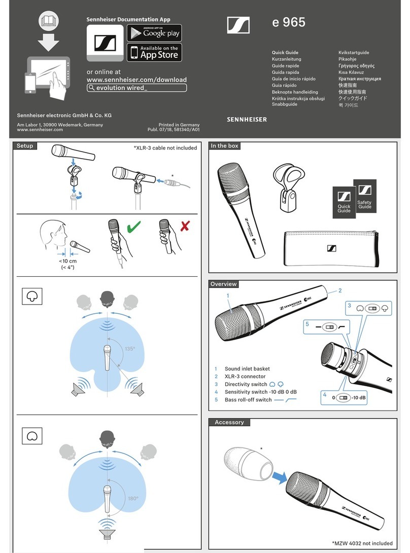 Sennheiser E 965 quick guide