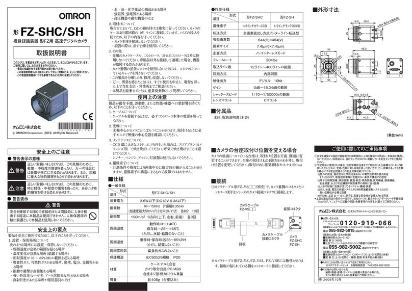 Omron FZ-SHC User manual