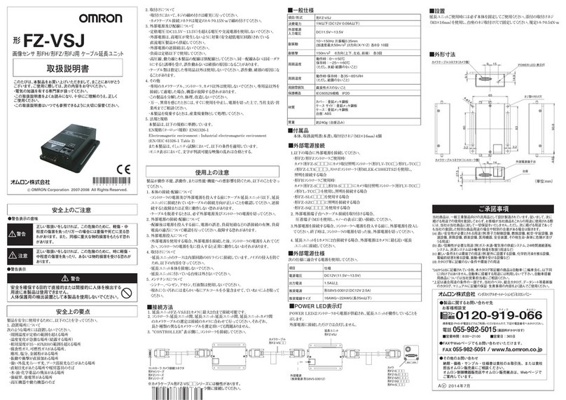 Omron FZ-VSJ User manual Omron FZ-VSJ User manual