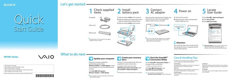Sony VAIO VPCW1 Series User manual