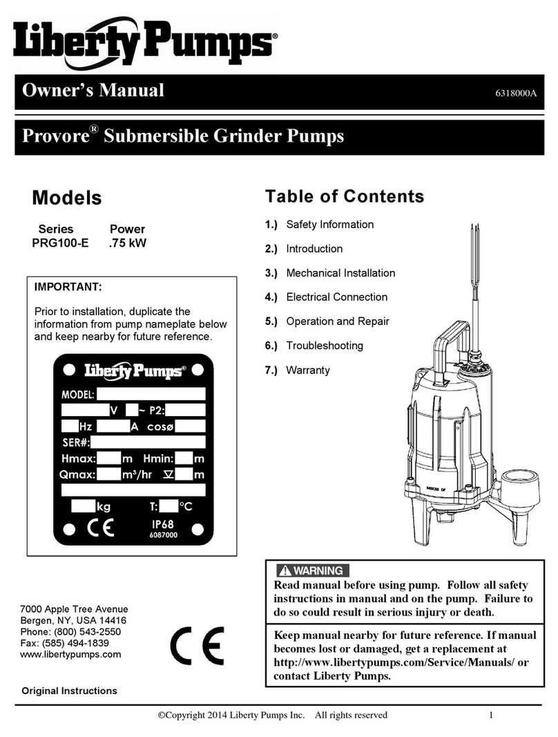 Liberty Pumps PRG102M-3E owner's manual