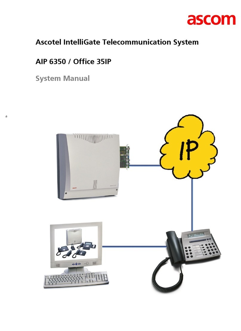 ASCOM Ascotel AIP 6350 System manual