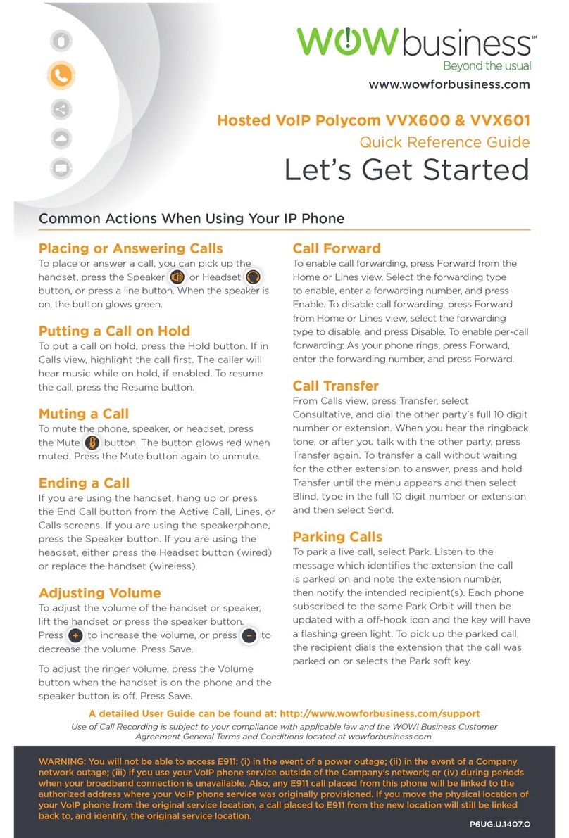 Polycom Polycom VVX 600 Quick reference guide