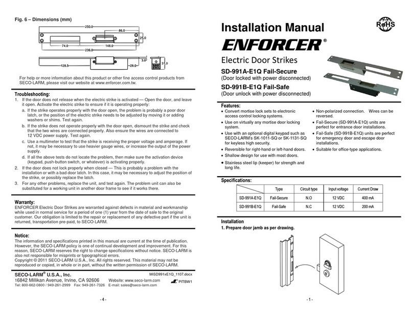 ENFORCER SD-991A-E1Q User manual