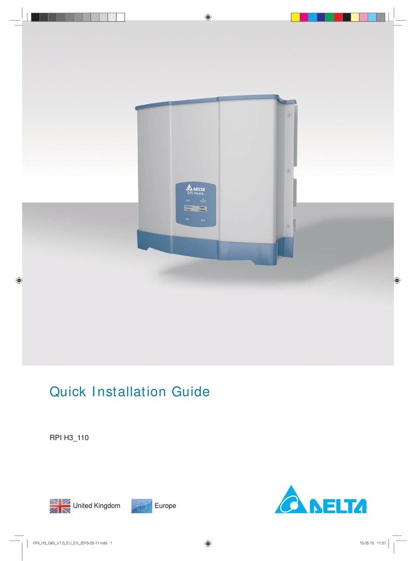 Delta Energy Systems RPI H3_110 Quick installation guide