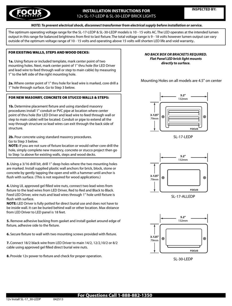 foc.us SL-17-LEDP installation instructions foc.us SL-17-LEDP installation instructions
