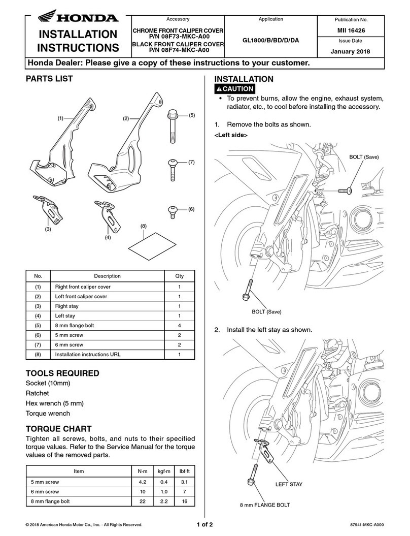 Honda 08F73-MKC-A00 installation instructions