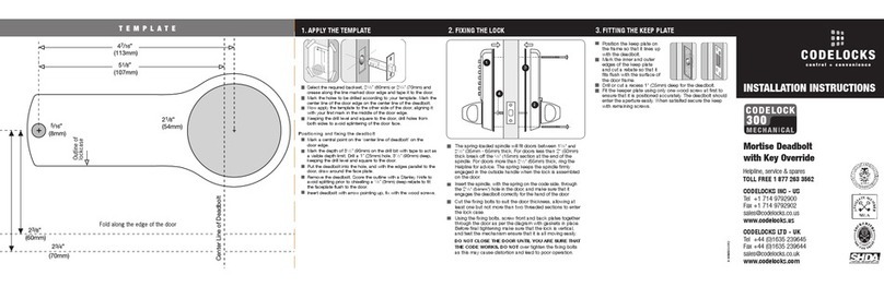 CODELOCKS CODELOCK 300 User manual