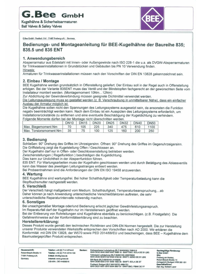 bee 835 Operating and assembly instruction