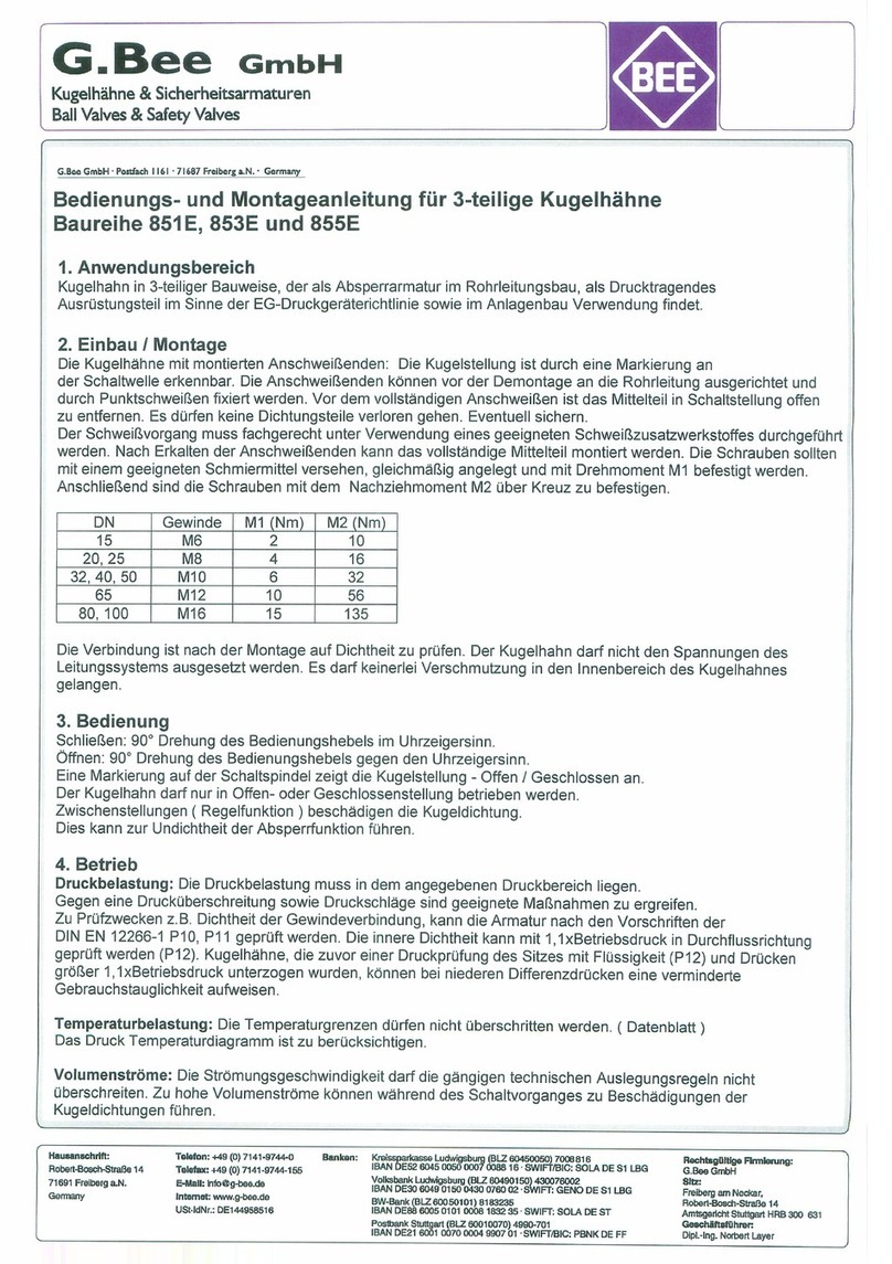 bee 851E Operating and assembly instruction