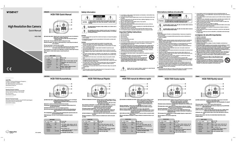 Wisenet HCB-7000 Installation guide