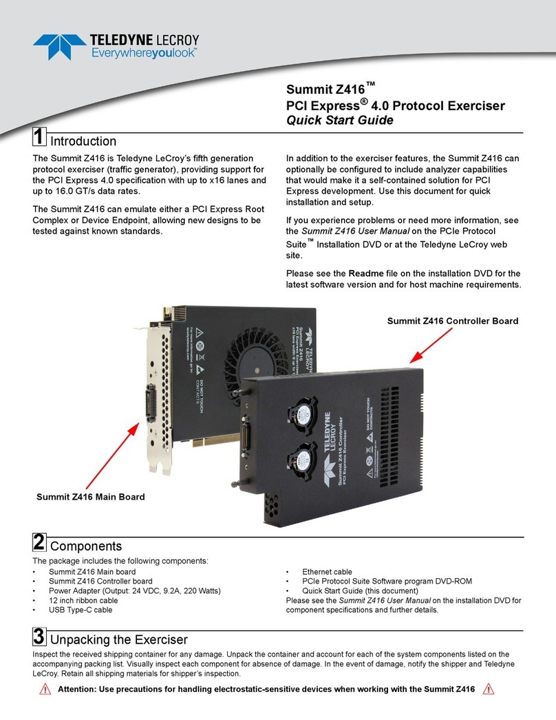 Teledyne Lecroy Summit Z416 quick start guide