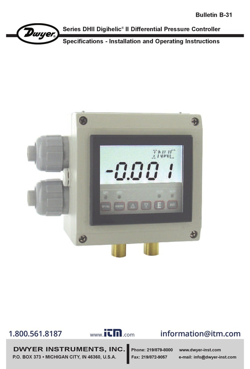 Dwyer Instruments DHII Digihelic II Series Specifications-installation and operating instructions
