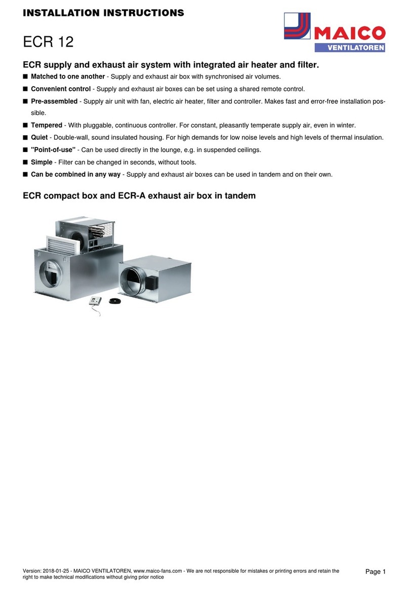 Maico ECR 12 User manual