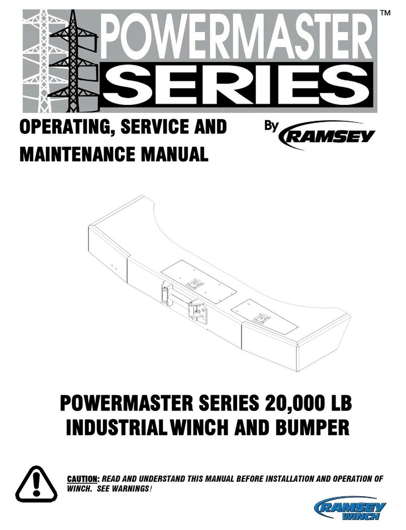 Ramsey Winch POWERMASTER SERIES 20,000 LB Operating, Service and Maintenance Manual
