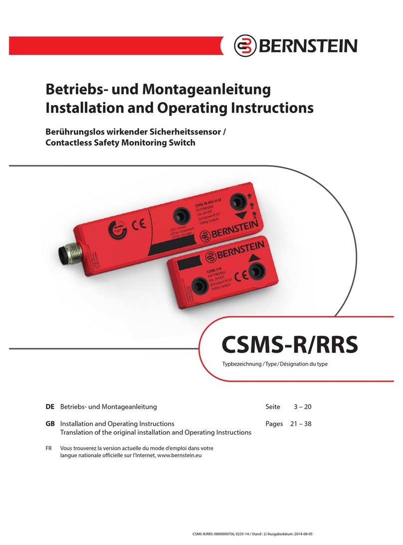 BERNSTEIN CSMS-M-RRS-H-KA Installation and operating instructions