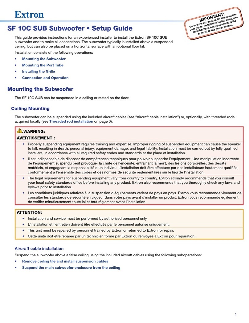 Extron electronics SF 10C SUB User manual