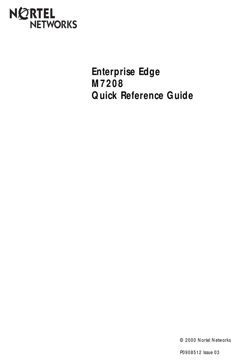 Nortel Enterprise Edge M7208 User manual Nortel Enterprise Edge M7208 User manual