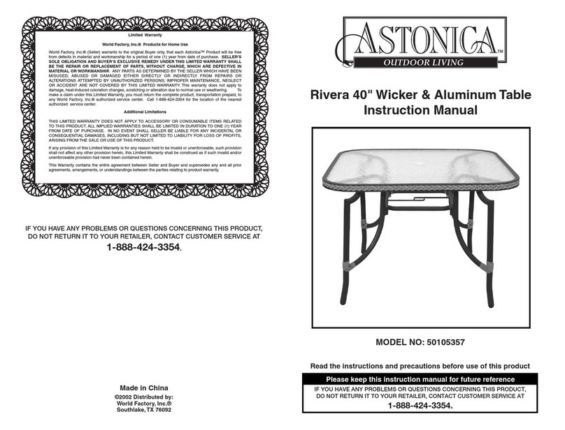 Astonica 50105357 instruction manual