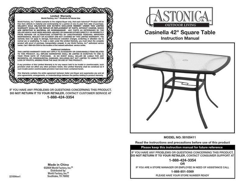 Astonica 50105411 instruction manual