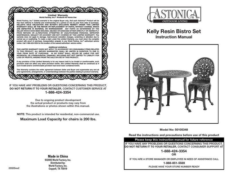 Astonica 50105348 instruction manual