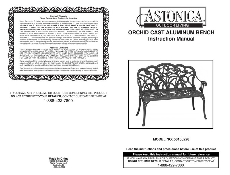 Astonica 50105228 instruction manual