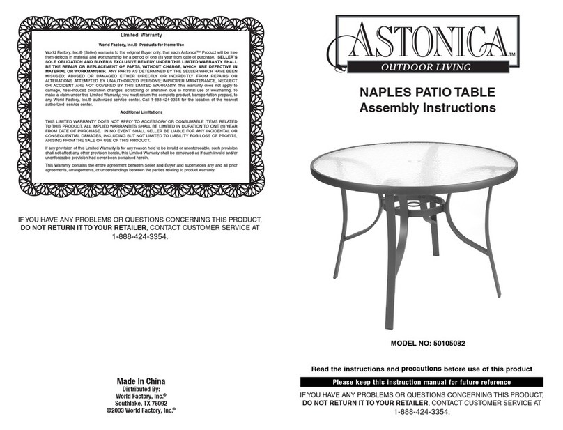 Astonica 50105082 Assembly instructions