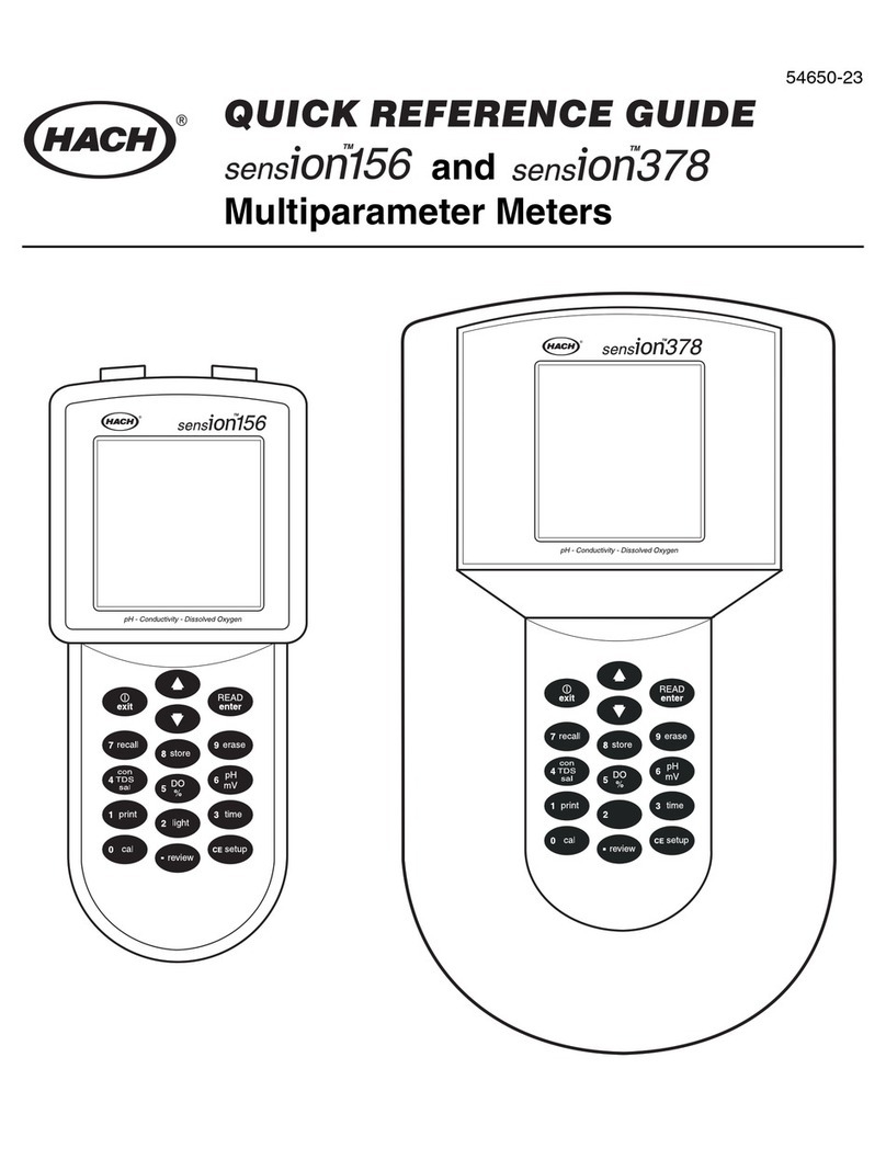 Hach SensION156 Quick reference instructions