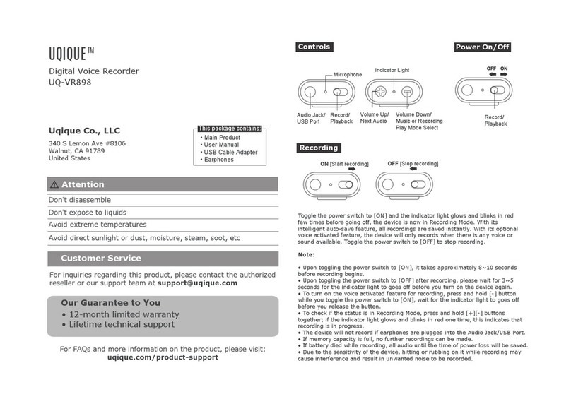 Uqique UQ-VR898 user manual