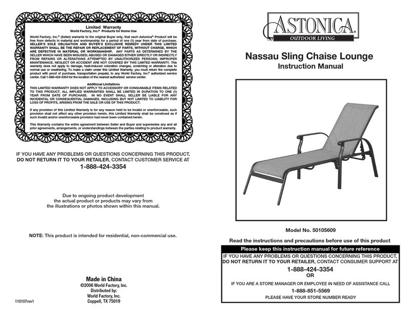 Astonica 50105609 instruction manual