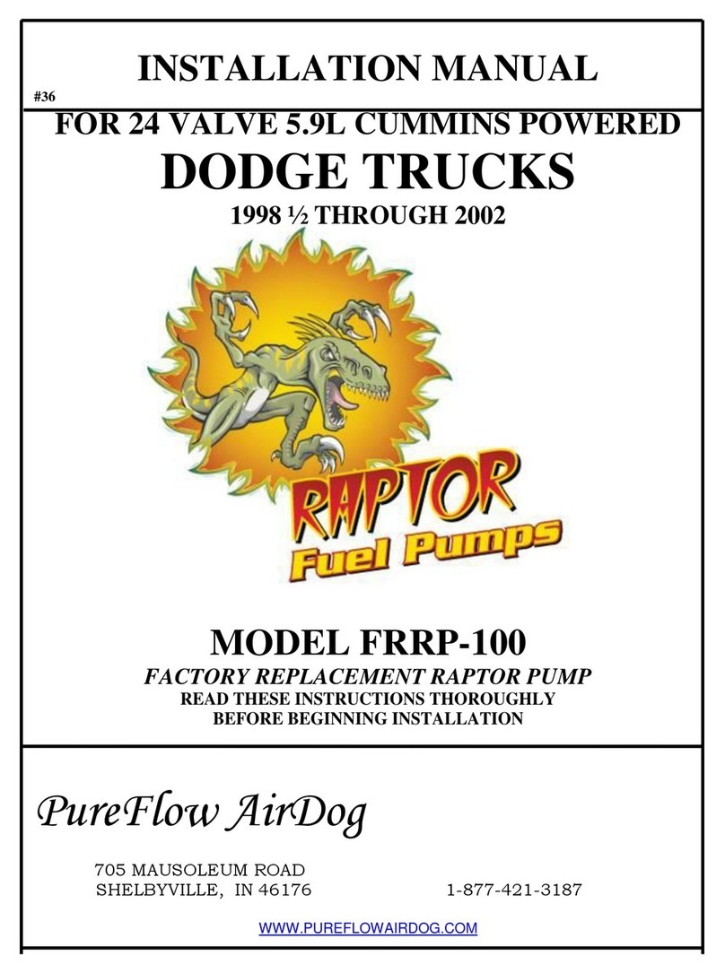 PureFlow Raptor FRRP-100 installation manual