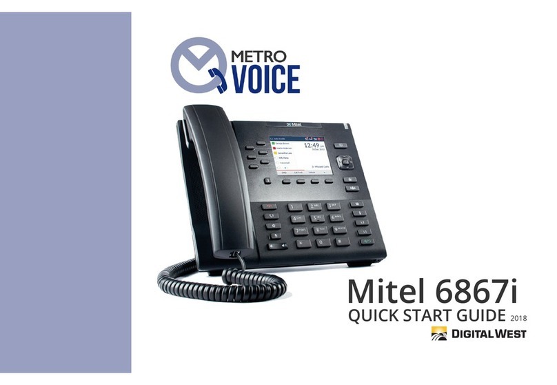 Mitel 6867i Premium quick start guide