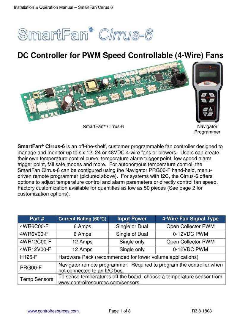 Control Resources SmartFan Cirrus-6 Installation & operation manual