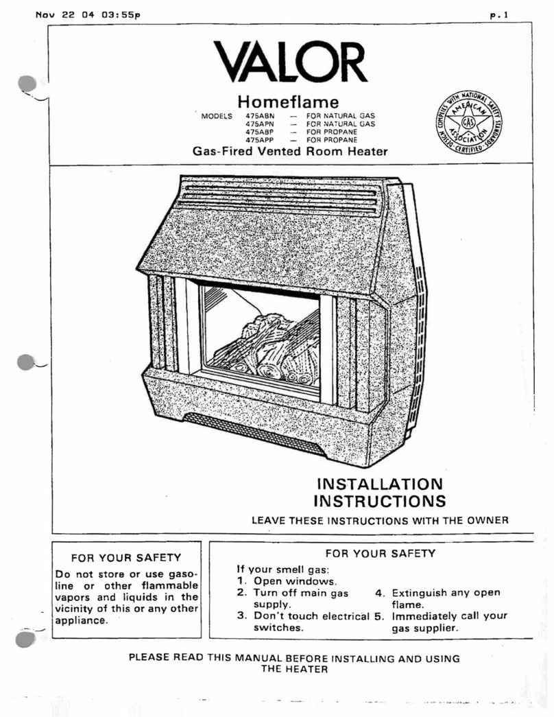 Valor 475ABN installation instructions