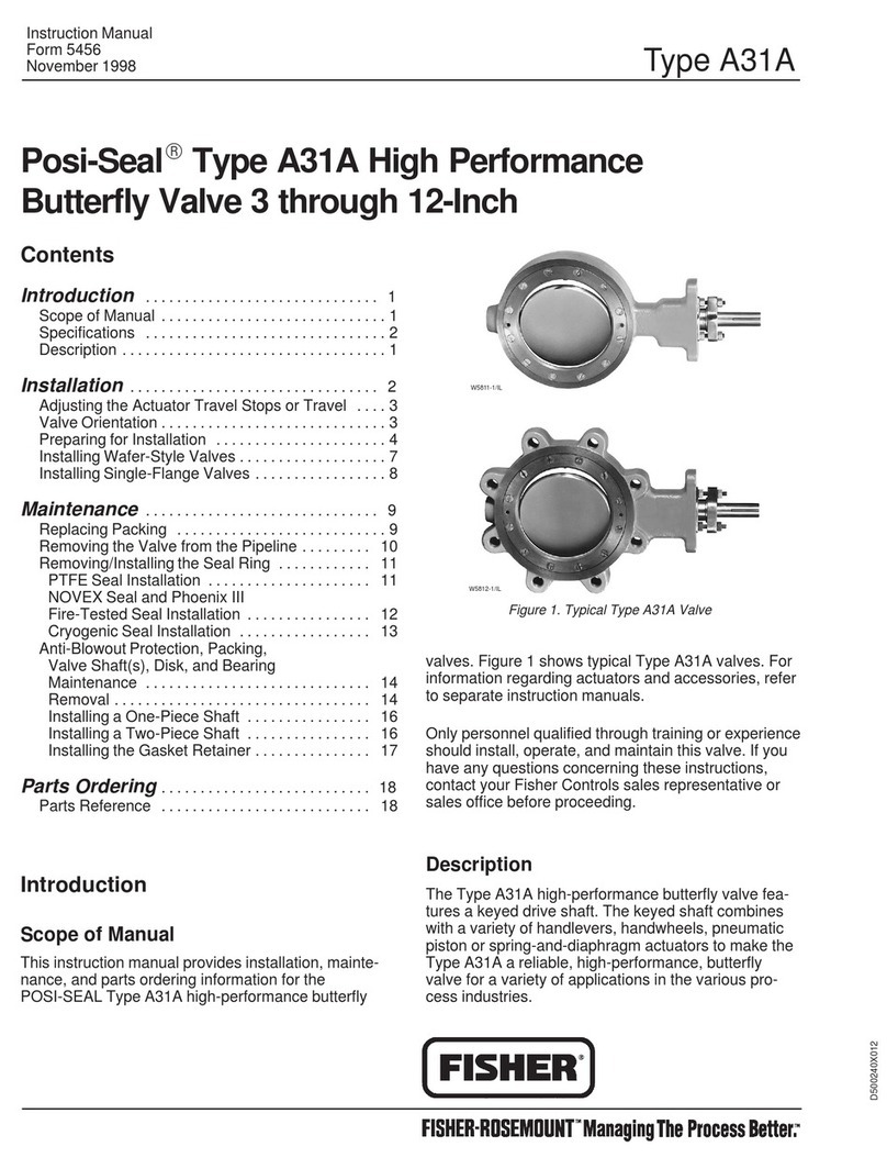 Fisher-Rosemount Posi-Seal A31 instruction manual