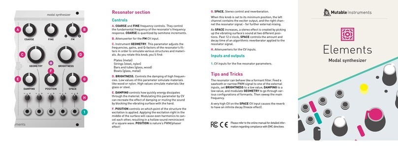 Mutable Instruments Elements User manual Mutable Instruments Elements User manual