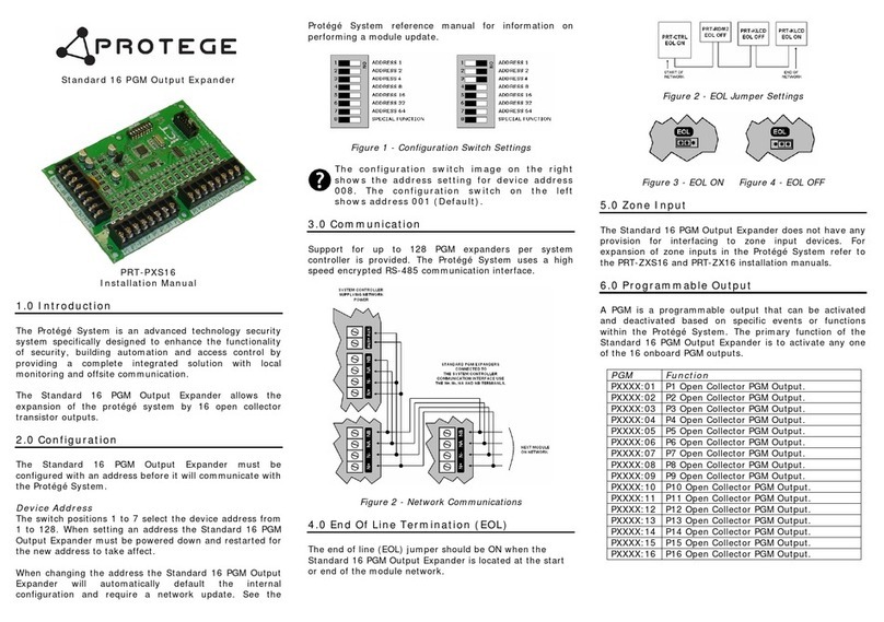 Protege PRT-PXS16 installation manual