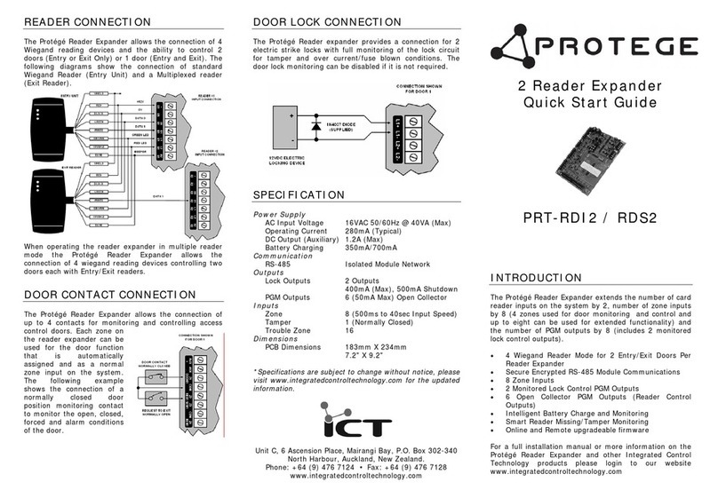 Protege PRT-RDI2 quick start guide
